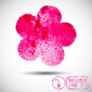 Watercolor flower on a white background vector spray
