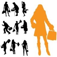 Vector silhouette of a people N78
