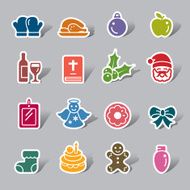 Christmas Element Color Icon Label N2