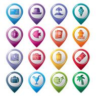 Travel and Vacation Pointer Icons N2