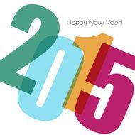 Happy new year greeting with number N4