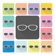Glasses Icon color set vector illustration