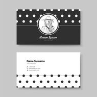 vector business card design template of classic black