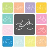 Bike Icon color set vector illustration