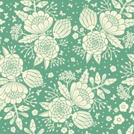 Seamless vintage pattern with decorative flowers N8