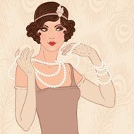 Flapper girl retro party invitation