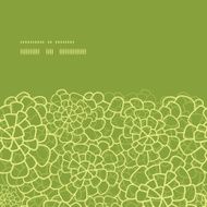 Vector abstract green natural texture horizontal frame seamless pattern background