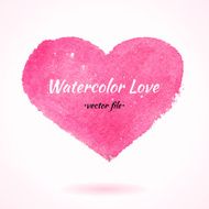 Watercolor Hand Drawn Vector Heart