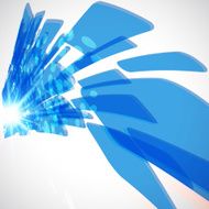 abstract blue wave technology pattern background