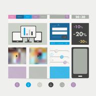 Simply flat web page Vector template