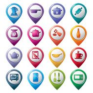 Kitchen Utensils and Appliances Pointer Icons N2