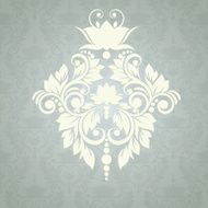 Vector baroque ornament in east style