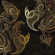 Paisley background Hand Drawn ornament N4