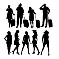 Vector Silhouette Of People N361