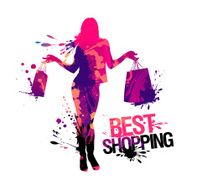 Shopping woman silhouette N3