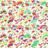 Seamless floral vector pattern with margarites