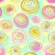 Seamless pattern with stylized buttercups N3