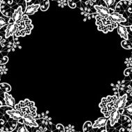lace on black background
