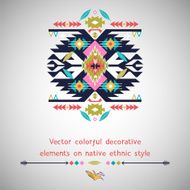 Vector decorative element on native ethnic style N5