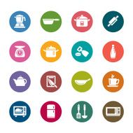 Kitchen Utensils and Appliances Color Icons N2