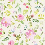 Watercolor flower pattern N175