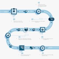 Vector abstract infographics road