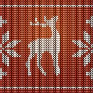 Knitting pattern with a deer N6