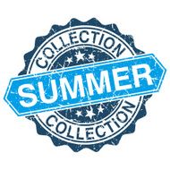 Summer collection grungy stamp isolated on white background N2