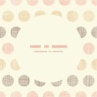 Vintage textile polka dots oval frame seamless pattern background