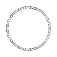 Thin silver anchor chain - round frame