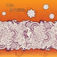Abstract floral retro background pattern in vector