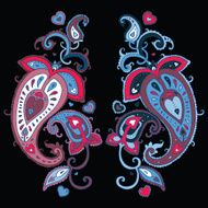 Hand Drawn Paisley ornament N16