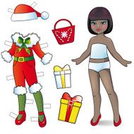 Paper doll New Year collection N3