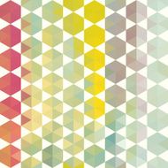 Retro pattern of geometric hexagon shapes N8