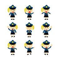 policewoman vector cartoon N2
