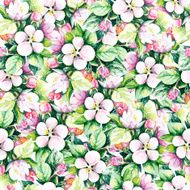 Seamless wallpaper pattern with decorative flowers