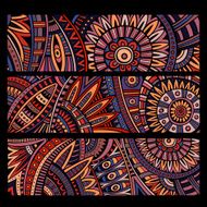 Abstract vector ethnic patterns N2