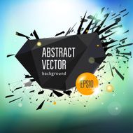 Abstract black contemporary frame at atmospheric backdrop