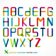 abstract colorful geometry shape style alphabet