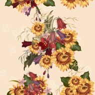 Floral seamless vector pattern with flowers N2
