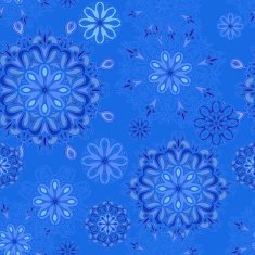 Decorative seamless pattern with snowflakes