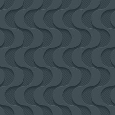 Wavy dark seamless vector background with 3D effect N5