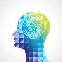 Thinking man silhouette with thought N2