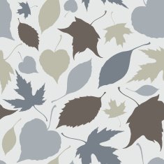 Seamless pattern with stylized silhouette leaves N6