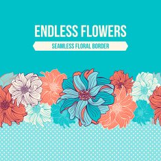 Hand-drawn flowers of dahlia N15