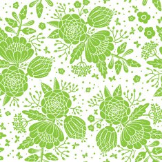 Seamless vintage pattern with decorative flowers N6
