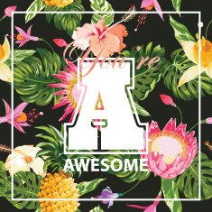 Tropical Flowers Graphic Design - for t-shirt fashion prints N9