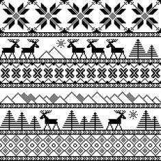 Traditional christmas knitted ornamental pattern N5
