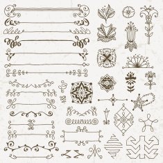 Hand drawn assorted design elements set 2 N2