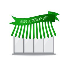 Happy St Patrick's day shop icon N2
